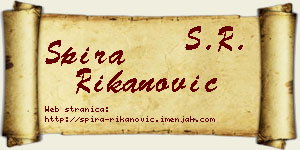 Spira Rikanović vizit kartica